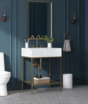 Marlo 24" Engineered Stone Top Vanity, Gold