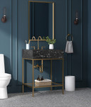 Marlo 24" Engineered Stone Top Vanity, Gold