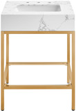 Marlo 24" Engineered Stone Top Vanity, Gold