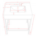 Marlo 30" Engineered Stone Top Vanity, Gold