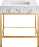 Marlo 30" Engineered Stone Top Vanity, Gold