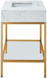 Marlo 36" Engineered Stone Top Vanity, Gold