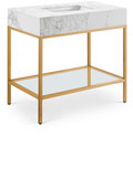 Marlo 36" Engineered Stone Top Vanity, Gold