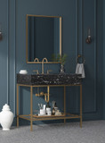 Marlo 36" Engineered Stone Top Vanity, Gold