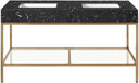 Marlo 60" Engineered Stone Top Vanity, Gold