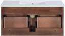 Loraine 36" White Engineered Stone And Solid Wood Wall Mounted Bathroom Vanity