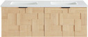 Loraine 36" White Engineered Stone And Solid Wood Wall Mounted Bathroom Vanity