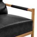 Newstead Vegan Leather Accent Armchair, Casa Black