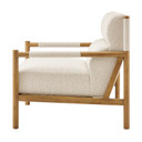 Newstead Vegan Leather Accent Armchair, Boucle Fabric