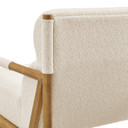 Newstead Vegan Leather Accent Armchair, Boucle Fabric