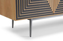 Zino White Oak + Black Geometric Pattern Buffet
