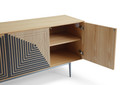 Zino White Oak + Black Geometric Pattern Buffet