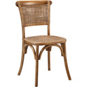 Crestwood Dining Chair in Natural Wood & Rattan - Set of 2