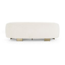 Odessa Beige Fabric + Antique Brass Sofa