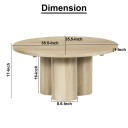 Tessa Coffee Table with 3 Pillar Legs