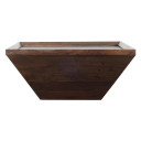 Clopay Acacia Wood Coffee Table with Trapezoid Base, Brown