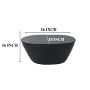 Jury 36 Inch Matte Black Hammered Aluminum Coffee Table