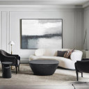 Jury 36 Inch Matte Black Hammered Aluminum Coffee Table