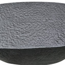 Jury 36 Inch Matte Black Hammered Aluminum Coffee Table
