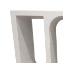 Baskin Rectangular Console Table with Wavelike Base, 54 Inch White Wood