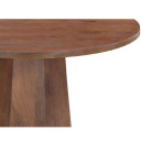 Loma 42 Inch  Round Top Dining Table,  Handmade Amber Brown Mango Wood
