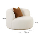 Mackie Cream Boucle Swivel Chair