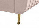 Luella Velvet Upholstered Queen Bed, Blush Pink