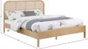 Sorrell Ash Wood And Natural Cane Queen Bed
