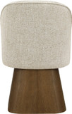 Claymore Linen Textured Fabric Upholstered Dining Side Chair, Brown Walnut