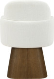 Claymore Linen Textured Fabric Upholstered Dining Armchair, Brown Walnut