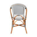 Eileen Classic French Dining Chair, Set of Two, White & Navy Blue