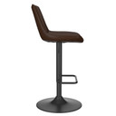 Kobe Adjustable Airlift Stool, Brown Black, Set of 2