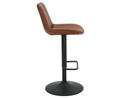 Kobe Adjustable Airlift Stool, Saddle Black, Set of 2