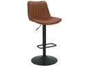 Kobe Adjustable Airlift Stool, Saddle Black, Set of 2
