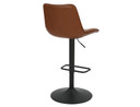 Kobe Adjustable Airlift Stool, Saddle Black, Set of 2