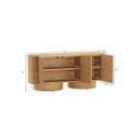 Solstice 72" Solid Wood S3-Door Sideboard, Natural