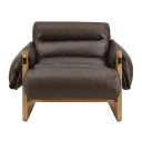 Noland Vegan Leather Sling Lounge Chair