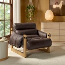 Noland Vegan Leather Sling Lounge Chair