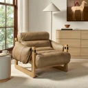 Noland Vegan Leather Sling Lounge Chair