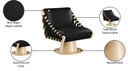 Mallory Vegan Leather Black Accent Chair