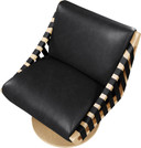 Mallory Vegan Leather Black Accent Chair