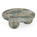 Wassi Modern Faux Marble Concrete Round Coffee Table