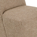 Calloway Beige Fabric + Walnut Dining Chair w/Casters, Set of 2