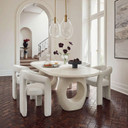 Carrina Terrazzo Concrete Oval Dining Table