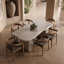 Stovall Beige Concrete Dining Table