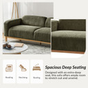 Balor Deep Seat Sofa, Green