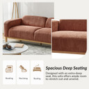 Balor Deep Seat Sofa, Rust