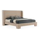 Julio Beige Fabric Bed, Queen