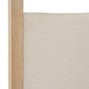 Escata Beige Fabric + Natural Oak Canopy Bed, Eastern King
