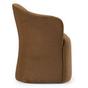Keller Brown Fabric Dining Chair w/ Castor Wheels